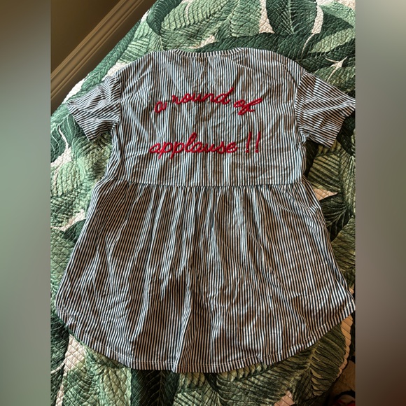 Zara trafaluc navy stripes top SZ m - Picture 4 of 8